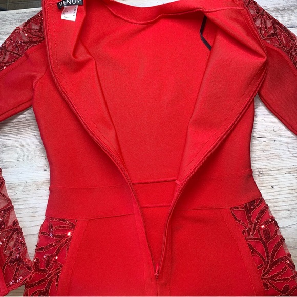 NWOT Venus Sequin Detail Midi Dress - Picture 12 of 15